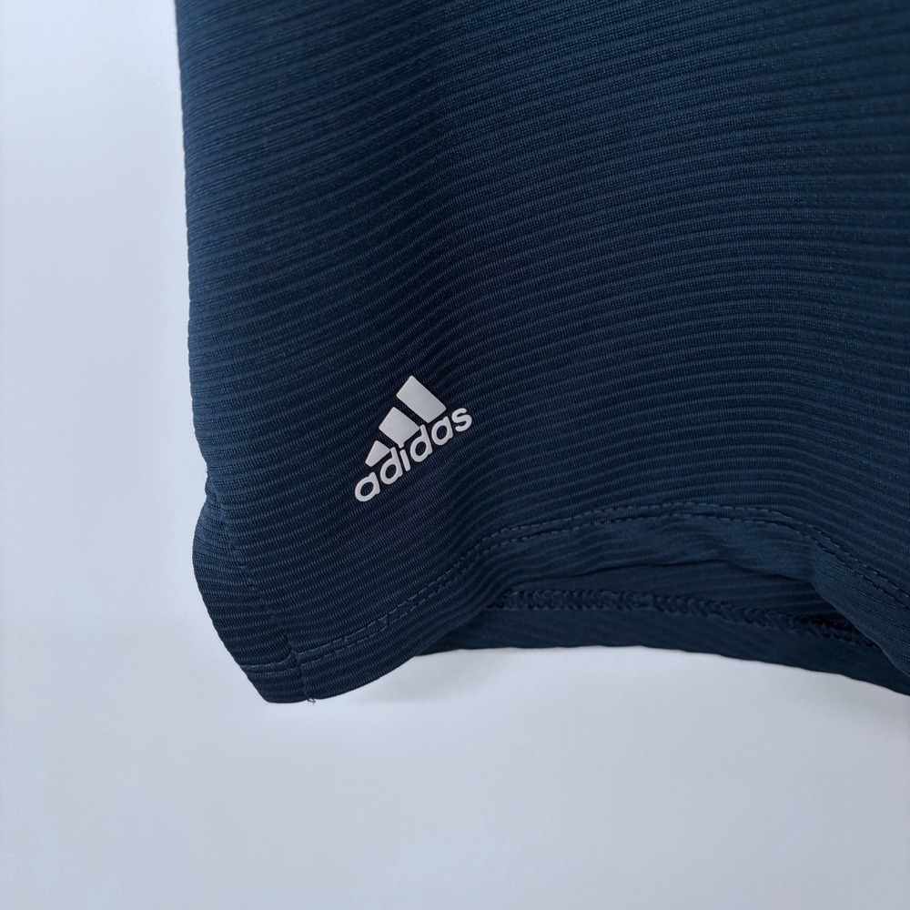 Adidas Sleeveless Golf Polo Shirt Large Womens Slate Blue Performance Clovernook - Picture 4 of 6